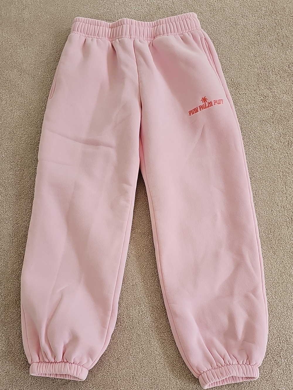 Pink Palm Puff Sweatpants